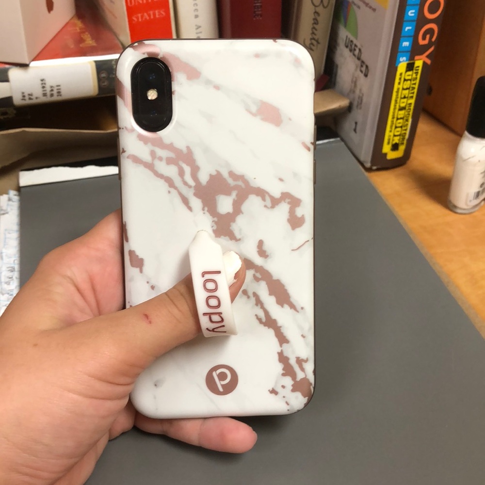 Loopy Case IPhone X | rose gold marble. |